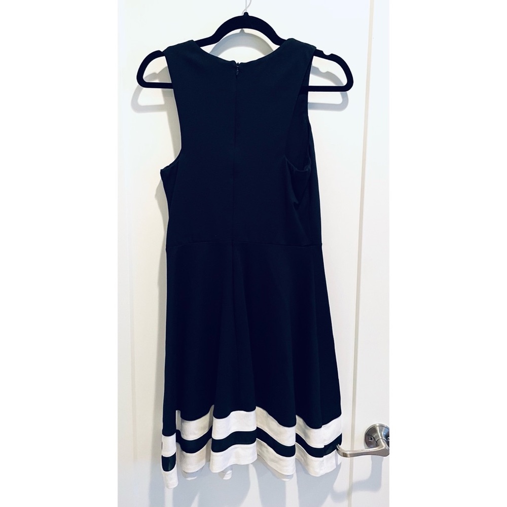 Bloomingdales AQUA Dress Mesh Trim Fit and Flare - Picture 2 of 5